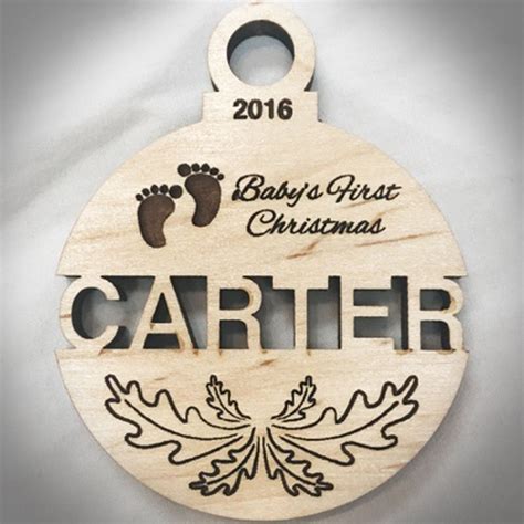 babys first christmas ornament personalized|engravable baby's first christmas ornament.